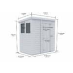 Total Sheds (5x4) Pressure Treated Pent Shed