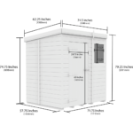 Total Sheds (6x5) Pressure Treated Pent Shed