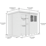 Total Sheds (8x5) Pressure Treated Pent Shed