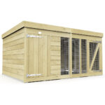 Total Sheds (8x6) Pressure Treated Dog Kennel and Run