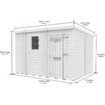 Total Sheds (9x8) Pressure Treated Pent Shed
