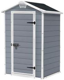 21k2Hi8SKiL._AC_.jpg Keter Manor Outdoor Garden Storage Shed, Grey, 4 x 3 ft - Image 1