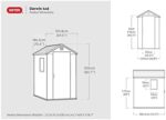Keter Darwin Outdoor Apex Single Door Garden Storage Shed 6 x 4ft Grey Wood Look and Feel | Fade Free | All Weather Resistant | Safe and Secure | Zero Maintenance | 15 year Warranty - Image 3