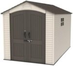 Garden Storage Shed, 7 x 12 ft (213 x 366 cm), High-Density Polyethylene (HDPE), Steel-Reinforced Apex Roof