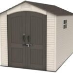 Garden Storage Shed, 7 x 12 ft (213 x 366 cm), High-Density Polyethylene (HDPE), Steel-Reinforced Apex Roof