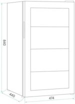 Dellonda Baridi 85L Under Counter Drinks/Beer & Wine Cooler Fridge with Light, Black - DH13 - Image 3