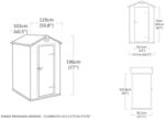 Keter Manor Outdoor Garden Storage Shed, Grey, 4 x 3 ft - Image 3