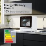 Table Top Dishwasher 7+3 Programmes, Mini Countertop Dishwasher with 5 Place Settings, Delayed Star Function & Child Lock - Image 4