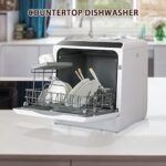 eklipt Table Top Dishwasher, Mini Countertop Dishwasher with 6 Programs, Built-in 5L Water Tank Dual Water Supply Modes with Touch Control, LED Display, Drying Cycle & Fruit Wash - Image 8