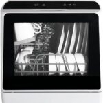 eklipt Table Top Dishwasher, Mini Countertop Dishwasher with 6 Programs, Built-in 5L Water Tank Dual Water Supply Modes with Touch Control, LED Display, Drying Cycle & Fruit Wash