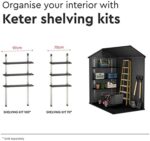 Keter Darwin Outdoor Apex Single Door Garden Storage Shed 6 x 4ft Grey Wood Look and Feel | Fade Free | All Weather Resistant | Safe and Secure | Zero Maintenance | 15 year Warranty - Image 5