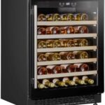 54 Bottle Wine Cellar Fridge with Digital Touch Screen Controls, 135L Capacity Cooler Cabinet, Black - DH78