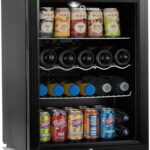 Super65 LED - Table-Top Fridge | 65L Beer, Wine & Drinks Fridge | LED Light + Lock & Key | Energy Efficient (Black)