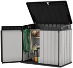 Store It Out Premier XL Outdoor Garden Storage Shed, Grey and Black, 141 x 82 x 123.5 cm - Image 3
