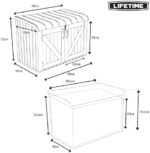 6 x 3.5 ft Heavy Duty Low Plastic Shed Horizontal Storage Box - Desert Sand/White - Image 3