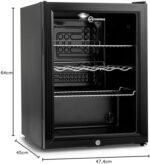 Super65 LED - Table-Top Fridge | 65L Beer, Wine & Drinks Fridge | LED Light + Lock & Key | Energy Efficient (Black) - Image 3