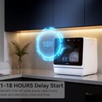 Table Top Dishwasher 7+3 Programmes, Mini Countertop Dishwasher with 5 Place Settings, Delayed Star Function & Child Lock - Image 5