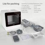 Table Top Dishwasher 7+3 Programmes, Mini Countertop Dishwasher with 5 Place Settings, Delayed Star Function & Child Lock - Image 9