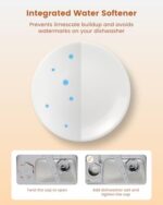 HAVA 2025 NEW Upgraded Table Top Dishwasher with Water Softener and Enhanced Energy Efficiency, Portable Dishwasher with 8 Wash Programs, Child Lock & Delayed Start Function, No Installation Needed - Image 4