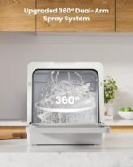 HAVA 2025 NEW Upgraded Table Top Dishwasher with Water Softener and Enhanced Energy Efficiency, Portable Dishwasher with 8 Wash Programs, Child Lock & Delayed Start Function, No Installation Needed - Image 7