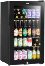 Dellonda Baridi 85L Under Counter Drinks/Beer & Wine Cooler Fridge with Light, Black - DH13
