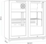 Baridi Back Bar Drinks Fridge with Hinged Double Door, 190L Capacity - DH272 - Image 5