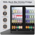 Baridi Back Bar Drinks Fridge with Hinged Double Door, 190L Capacity - DH272 - Image 6