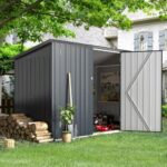 2.1x0.9m Metal Bike Shed, Lockable Galvanised Steel Garden Shed - Image 5