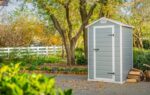Keter Manor Outdoor Garden Storage Shed, Grey, 4 x 3 ft - Image 7