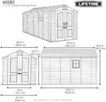 Garden Storage Shed, 7 x 12 ft (213 x 366 cm), High-Density Polyethylene (HDPE), Steel-Reinforced Apex Roof - Image 3