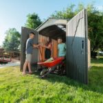 Garden Storage Shed, 7 x 12 ft (213 x 366 cm), High-Density Polyethylene (HDPE), Steel-Reinforced Apex Roof - Image 4