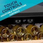 54 Bottle Wine Cellar Fridge with Digital Touch Screen Controls, 135L Capacity Cooler Cabinet, Black - DH78 - Image 6