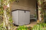 Keter Store It Out Pro Outdoor Garden Furniture Storage Shed Beige with Brown Lid Fade Free All Weather Resistant Safe and Secure Zero Maintenance 5 year Warranty - Image 2