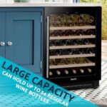 54 Bottle Wine Cellar Fridge with Digital Touch Screen Controls, 135L Capacity Cooler Cabinet, Black - DH78 - Image 7