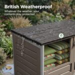 Storage Shed 1170L Extra Large XL Outdoor Garden Storage Boxes with Padlock - Plastic Shed Box Cabinet Cupboard - for 2x 230L Bins, Garden Tools, Bike Storage - Image 6