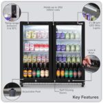 Baridi Back Bar Drinks Fridge with Hinged Double Door, 190L Capacity - DH272 - Image 9
