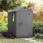 Keter Darwin Outdoor Apex Single Door Garden Storage Shed 6 x 4ft Grey Wood Look and Feel | Fade Free | All Weather Resistant | Safe and Secure | Zero Maintenance | 15 year Warranty - Image 8