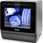 Duronic Table Top Dishwasher DW5 BK 950W Compact Tabletop Dish Washer Mini 5L Dishwashers with 8 Wash Cycles Electric Countertop Cleaner for Quick...