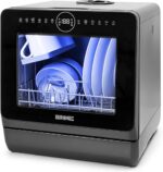Duronic Table Top Dishwasher DW5 BK 950W Compact Tabletop Dish Washer Mini 5L Dishwashers with 8 Wash Cycles Electric Countertop Cleaner for Quick...