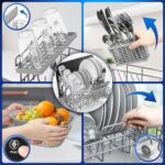 Duronic Table Top Dishwasher DW5 BK 950W Compact Tabletop Dish Washer Mini 5L Dishwashers with 8 Wash Cycles Electric Countertop Cleaner for Quick... - Image 4