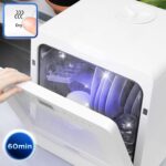 Duronic Table Top Dishwasher DW5 WE 950W Compact Tabletop Dish Washer Mini 5L Dishwashers with 8 Wash Cycles Electric Countertop Cleaner for Quick Eco Cleaning Plates Glass...