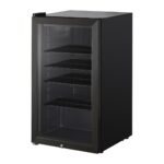 CBC98BK Under-Counter Fridge, 98 Litre Beer, Wine and Drinks Fridge with Adjustable Temperature Control, LED Light, Suitable for Cans and Bottles, Energy Efficient - in Black